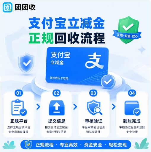 【团团收】支付宝立减金想快速处理，正规回收流程先弄清
